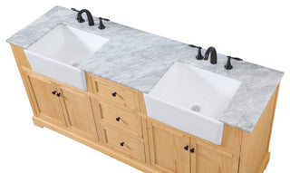 Home Living 22" Farmhouse Natural Wood-Light Bathroom Vanity