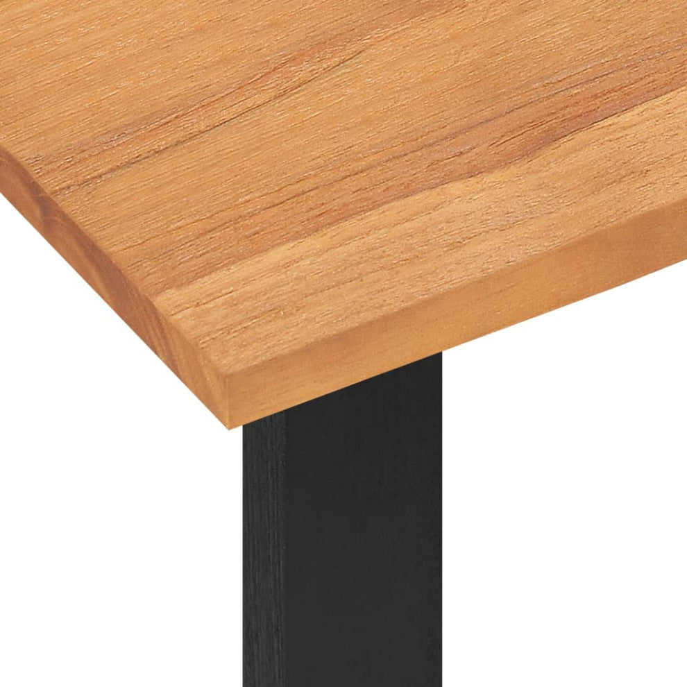 vidaXL Solid Teak Wood Desk 39.4" Computer Writing Study Office Table Home