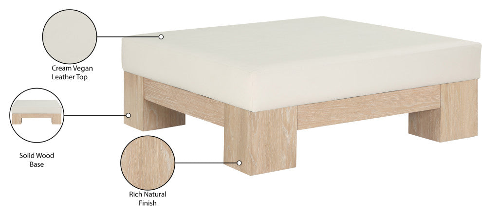 Charleville Black Coffee Table, Natural