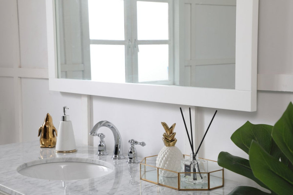 Anderson Rectangle Vanity Mirror, 48", White