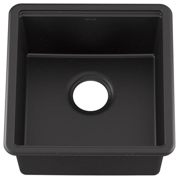 Kohler K-33711 Billings 17-1/2" Undermount Single Basin Stone - Matte Black