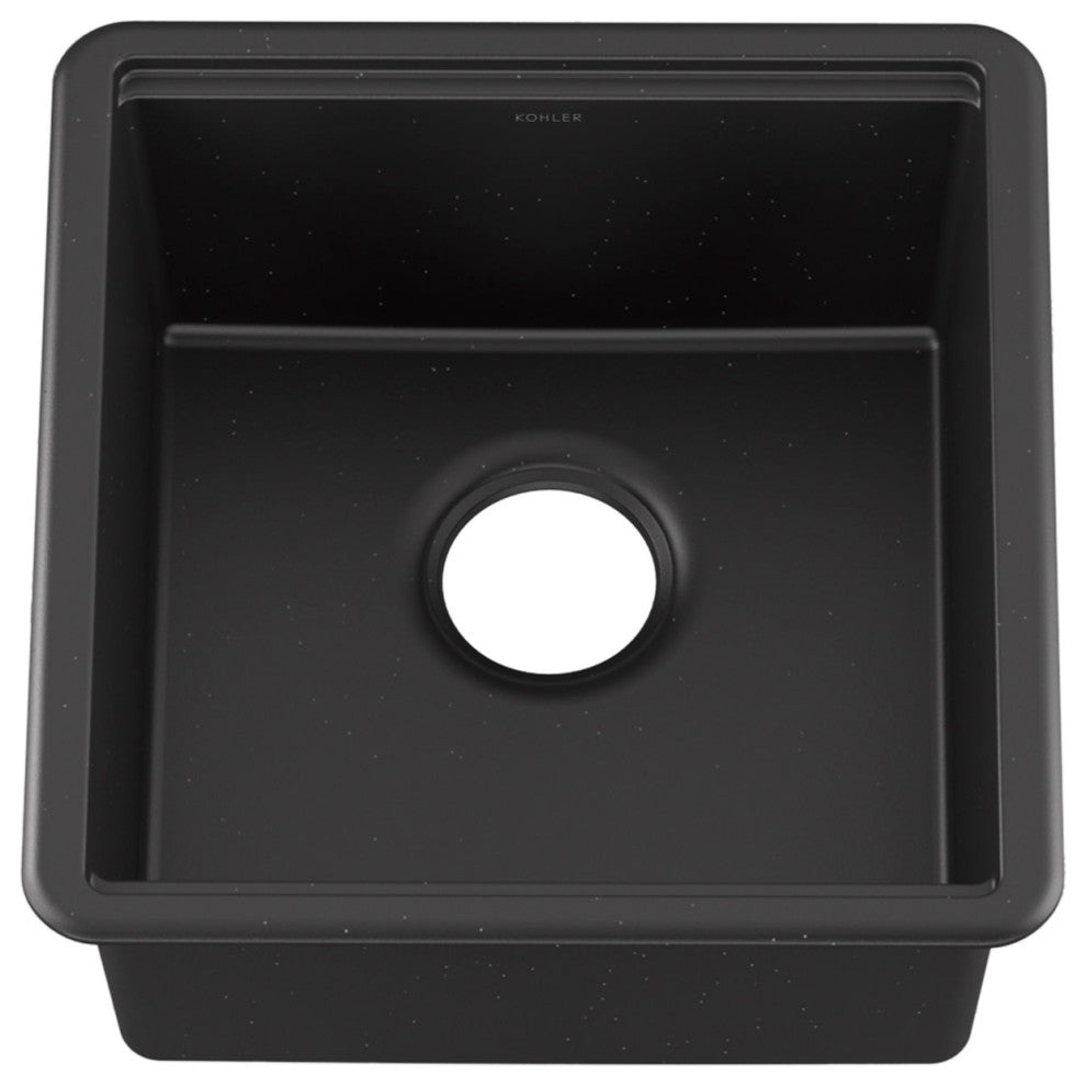 Kohler K-33711 Billings 17-1/2" Undermount Single Basin Stone - Matte Black