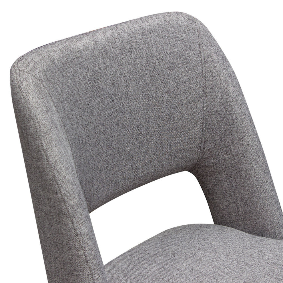 2 Reveal Dining Chairs, Gray Fabric