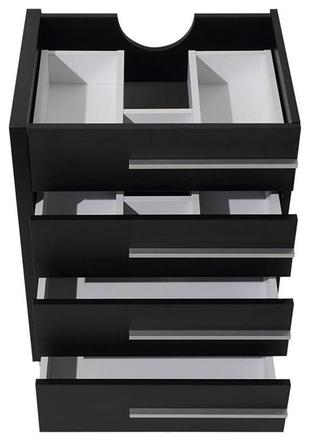 Fresca Livello 24" Black Modern Bathroom Cabinet