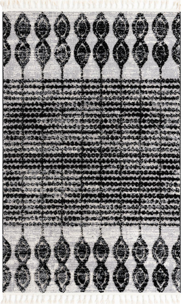 Unique Loom Cherokee Asheville Area Rug, Black, 5' 3 X 8' 0 Rectangular
