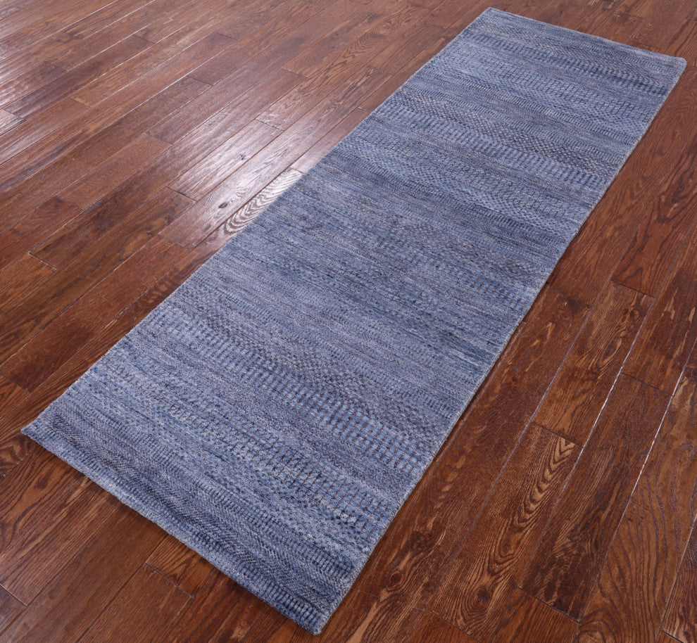 Runner Savannah Grass Wool and Silk Hand Knotted Rug 2' 8" X 7' 10" Q11944