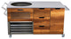 Kamadospace Infinite Island, Barrique Oak, For 24" Oval Kamado - 24.41x18.11 in