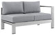 Silver Gray Shore 6 Piece Outdoor Patio Aluminum Sectional Sofa Set