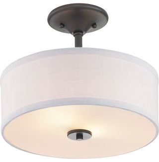 Inspire Collection 2-Light Semi-Flush, Graphite