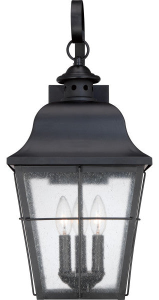 Millhouse 3-Light Outdoor Lantern, Mystic Black