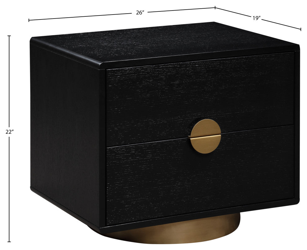 Wade Night Stand / Side Table, Black