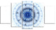 Cabalistic Blue Fractal Sphere, Contemporary Canvas Art Print, 60"x32", 5 Panels