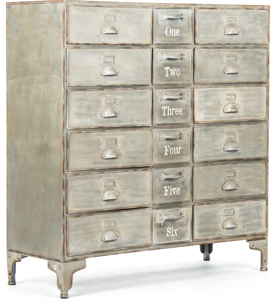 Oscar Drawer Cabinet, Antique Beige