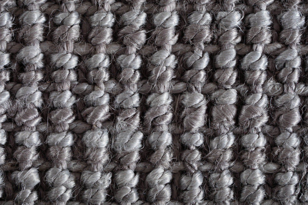 8'x10' Andes Gray Jute Area Rug