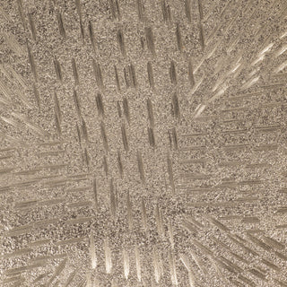 Metal, 12" Etched Oval Vase, Champagne