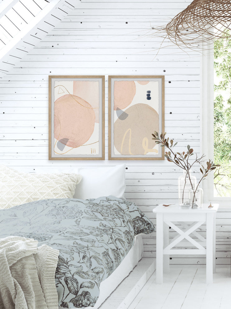 Circular Departure Diptych, 2-Piece Set, 8x12 Panels
