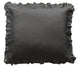 Lily Washed Linen Ruffled Euro Sham, 27"x27", Slate, 1 Piece