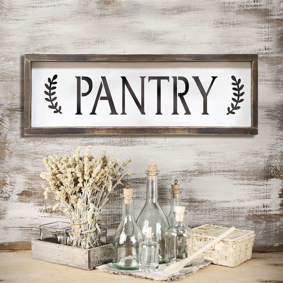 Pantry Sign Stencil, DIY Farmhouse Stencil, Large