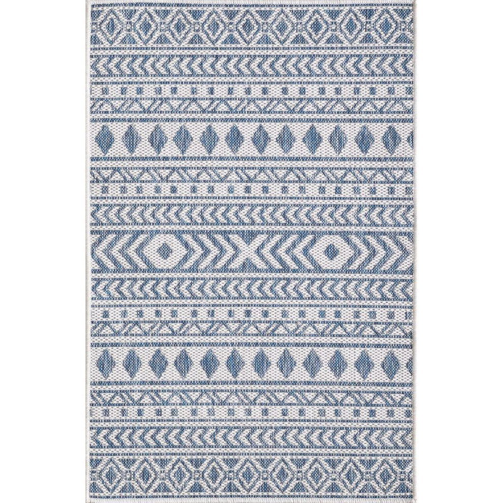 KAS Provo 5776 Ivory/Blue Natura Area Rug, 7'10"x10'10"