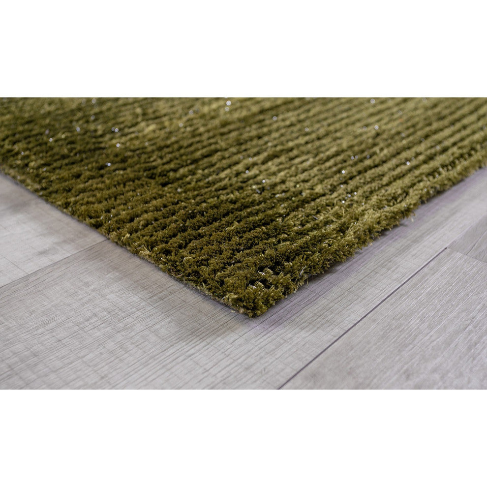 5" x 7" Seaweed Green Modern Shimmery Area Rug