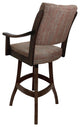 Swivel Counter Wood Bar Stool Casa on S-Base, Watusi Madder - Spanish Oak, 30"