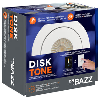 BAZZ Integrated LED Dimmable Directional 4" Recessed Light Fixture Matte Black