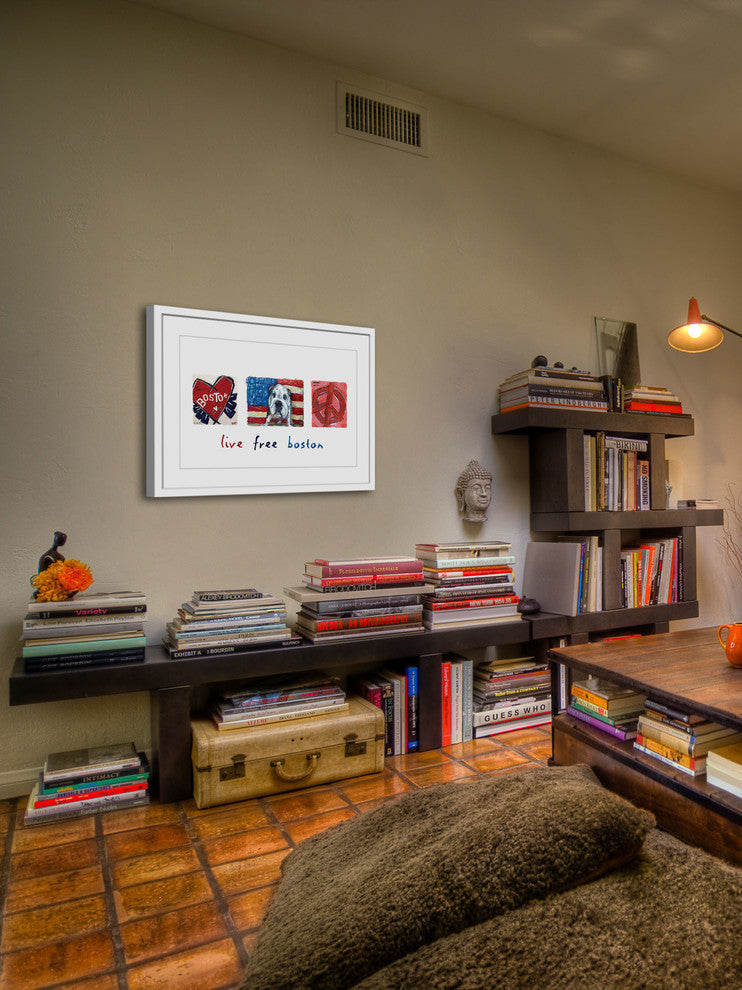 "Live Free Boston" Painting Print in Frame by Tori Campisi
