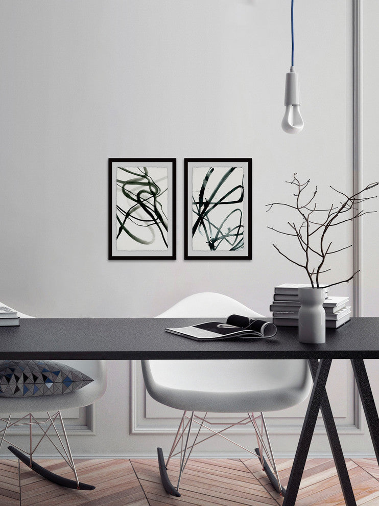 Toxic Lines Diptych, 48"x36"