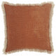Textured Cotton Clay Accent Throw Pillow