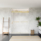 Frameless Exposed Roller Shower Door, Brushed Gold, 60" W X 76" H