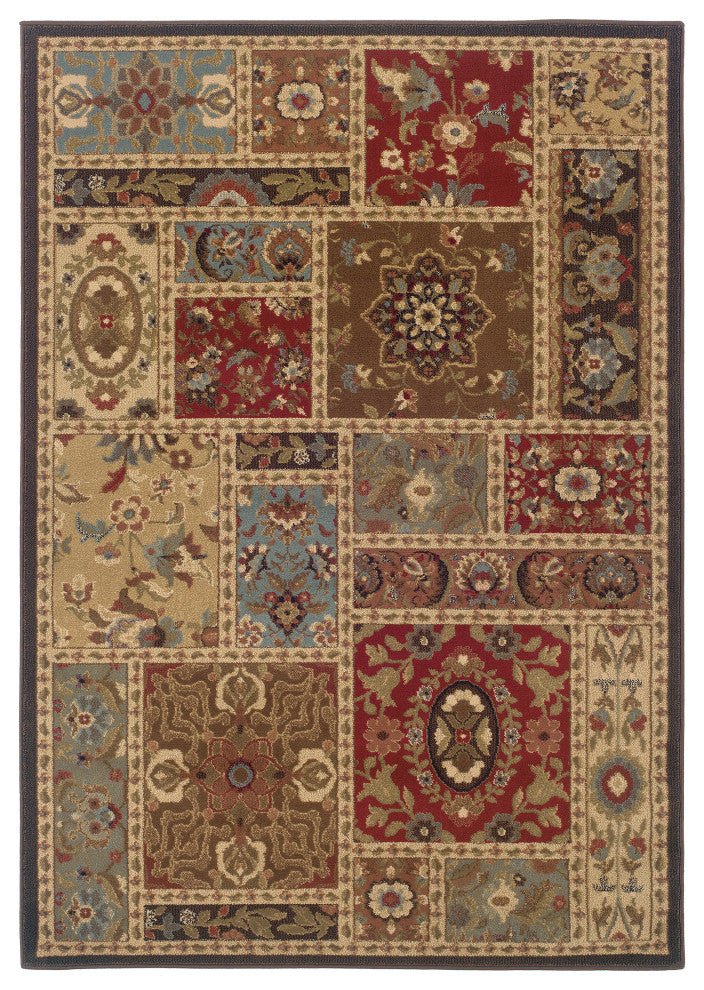 Oriental Weavers Huntington Beige/Brown Oriental Indoor Area Rug 5'X7'6"