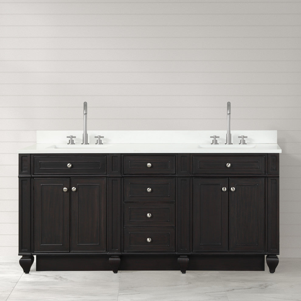 Winston 72" Double Vanity, Espresso