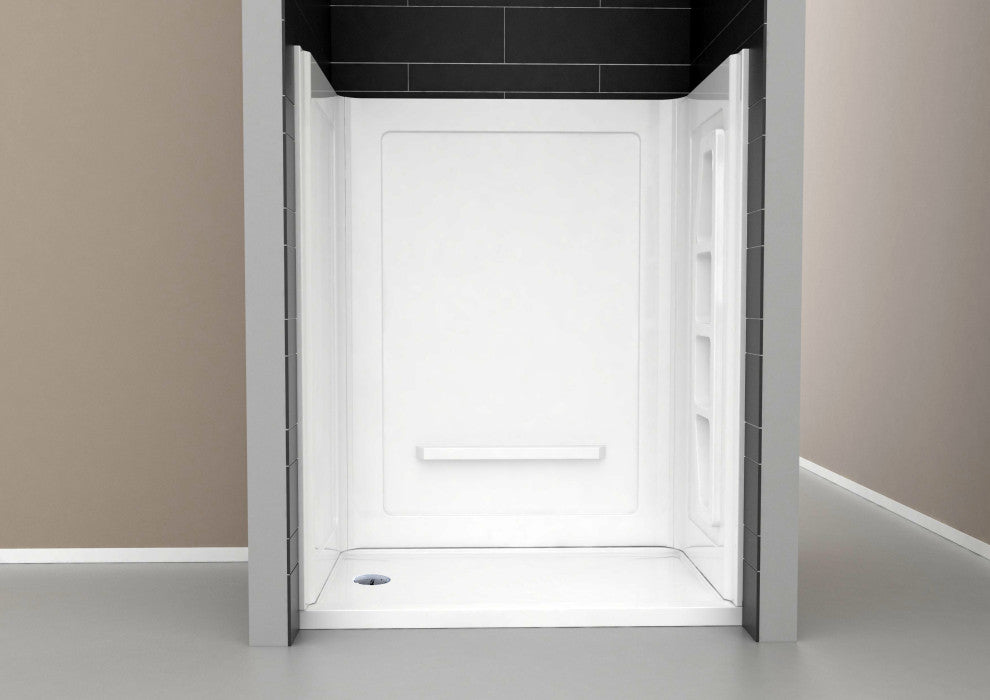 ANZZI Rose 48"x36"x74" DIY Friendly Alcove Shower Surround, White