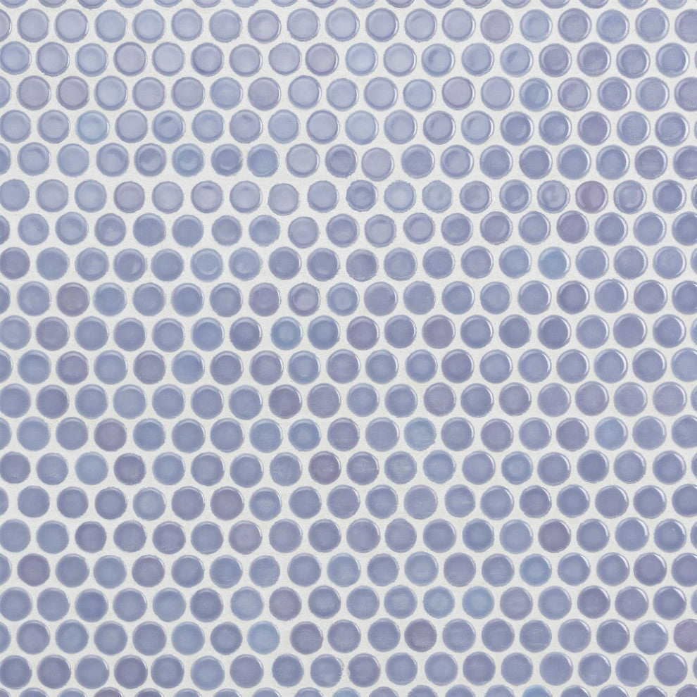 Hudson Penny Porcelain Mosaic Floor and Wall Tile, Lavender