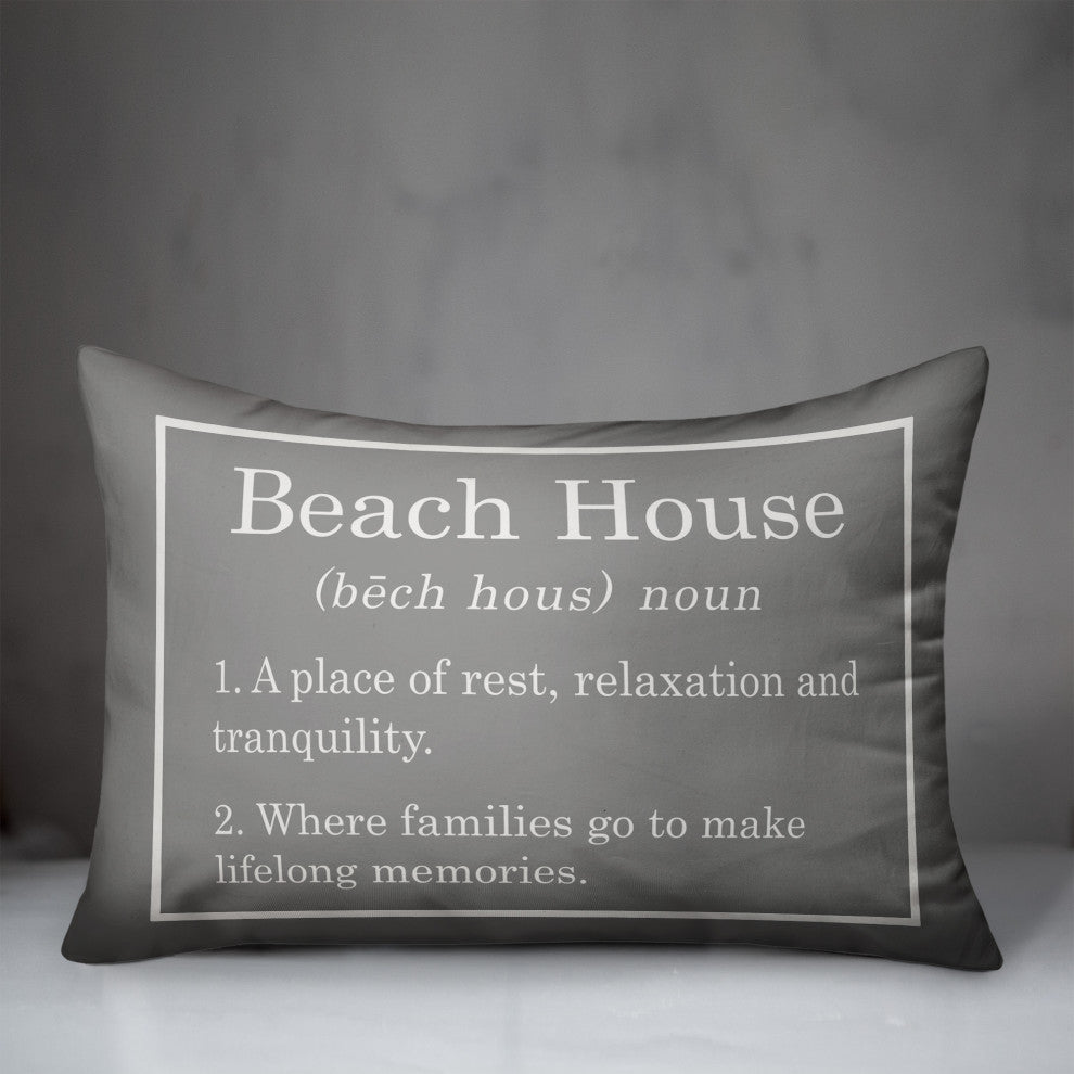 Beach House Gray 14x20 Pillow