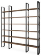 Black Iron Framed Wooden Shelving Unit
