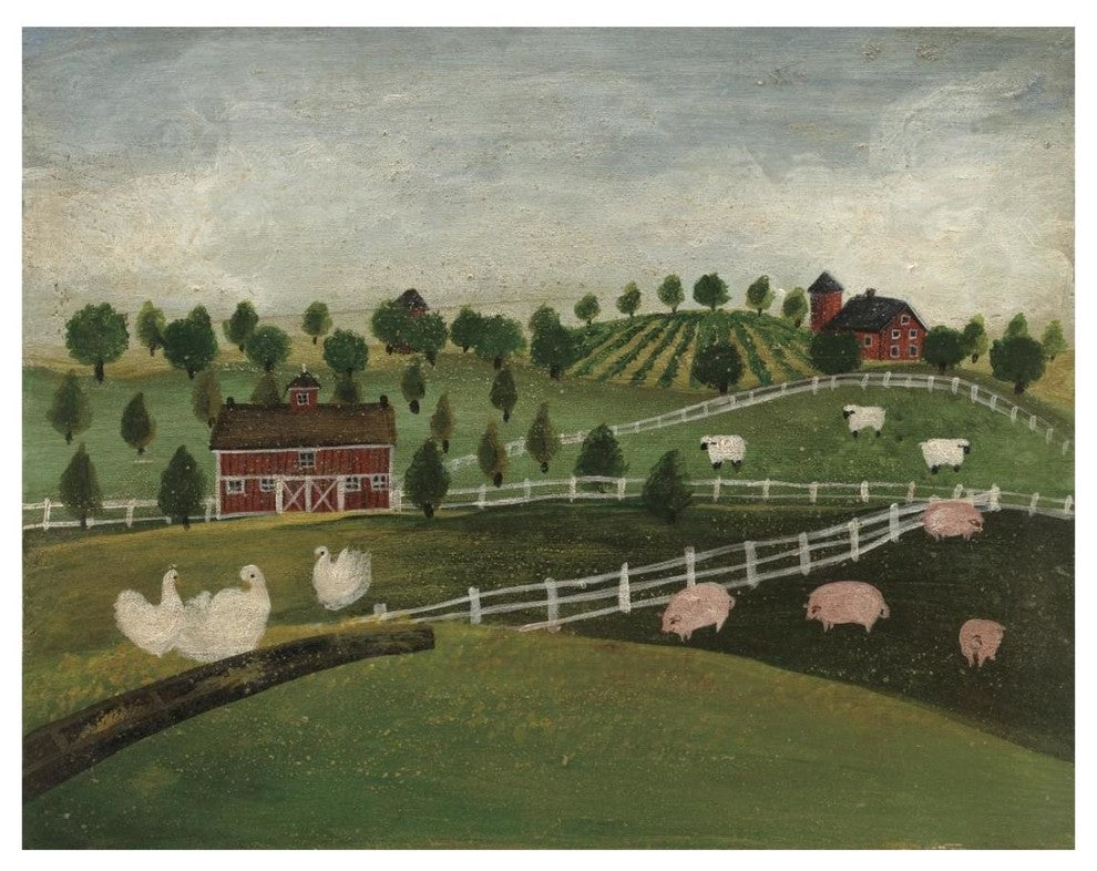 "A Day at the Farm I" Digital Paper Print by David Carter Brown, 26"x20"