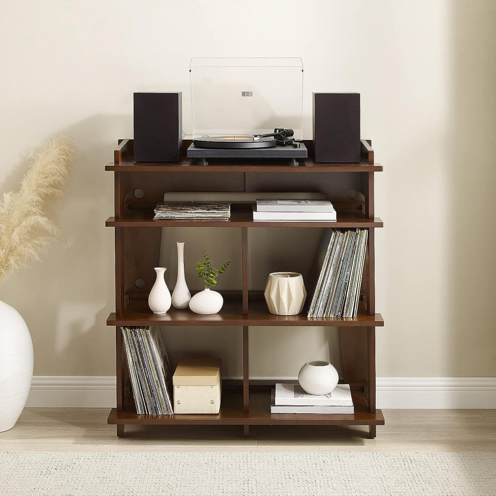 Soho Record Storage Console In Mahogany
