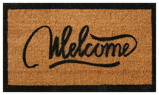 Rubber-Cal "Modern Ribbon Script" Coir Welcome Mat 15mm X 18" X 30"