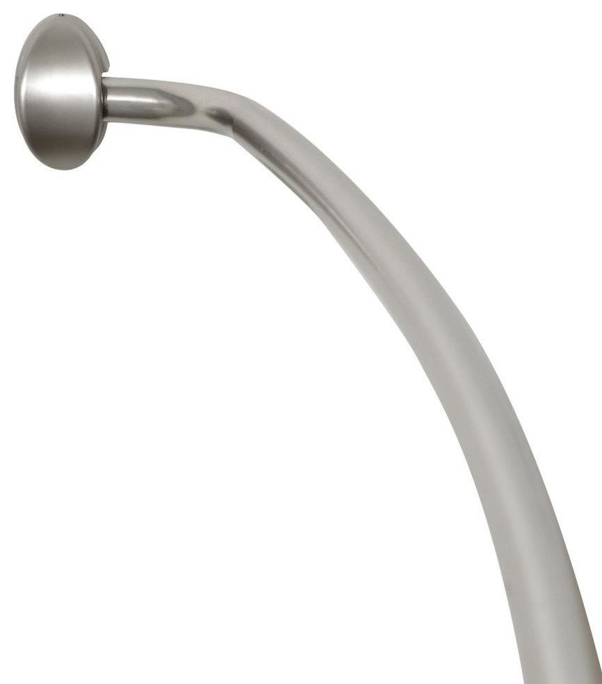 Zenith 35603BN06 NeverRust™ Aluminum Curved Shower Rod, Satin Nickel, 60"-72"