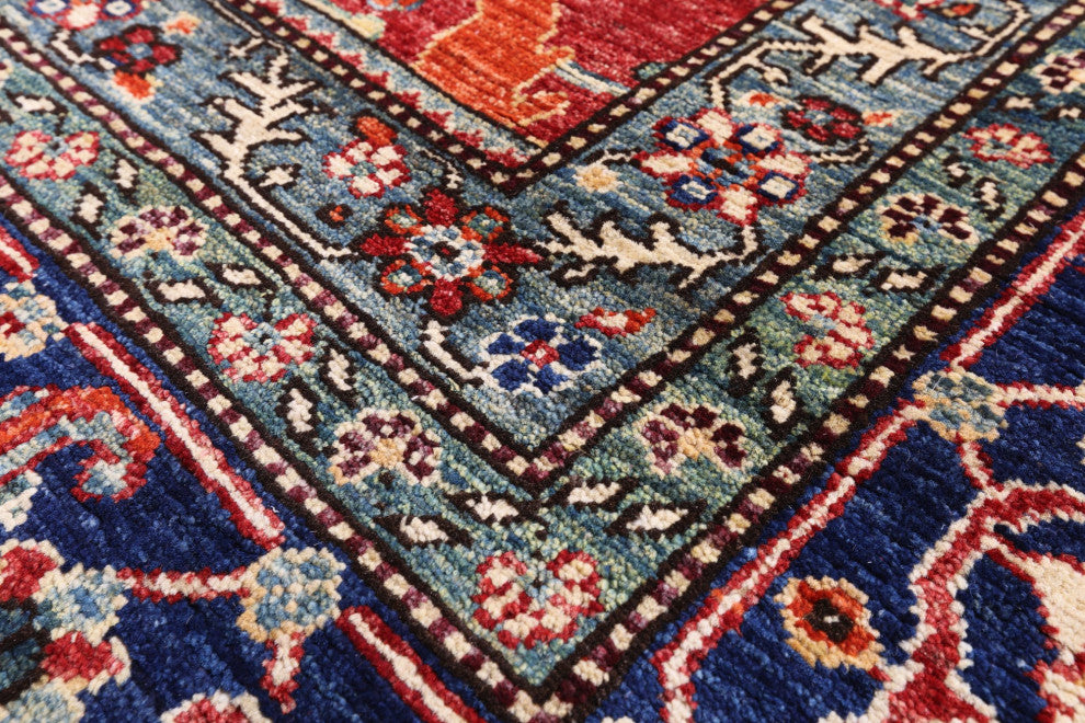 8' 3" X 8' 7" Square Persian Fine Serapi Hand Knotted Rug - Q12444