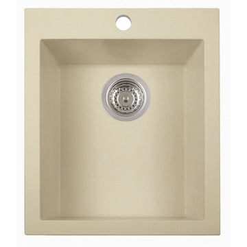 ALFI brand AB1720DI-B Biscuit 17" Drop-In Rectangular Granite Prep Sink