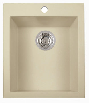ALFI brand AB1720DI-B Biscuit 17" Drop-In Rectangular Granite Prep Sink