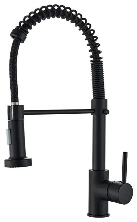 Solid Brass Pull Out Spring Spout Kitchen Faucet