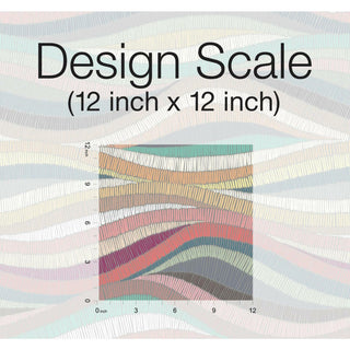 Pink & Teal Mosaic Waves Peel & Stick Wallpaper