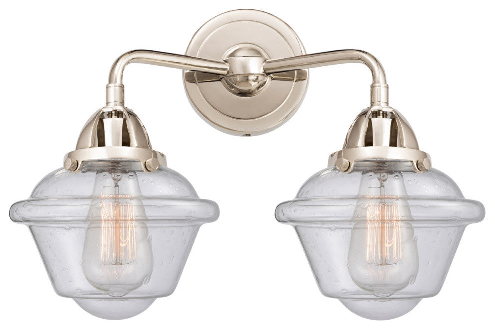 288-2W-PN-G534-LED 2 Light 15.5" Bath Vanity Light, Polished Nickel