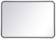 Ellis Soft Corner Metal Rectangular Mirror, Black, 27"x40"