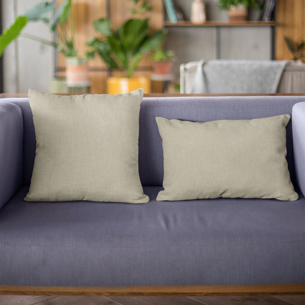 Stonewash Waffle Textured Solid Luxury Throw Pillow, Double sided 24"x24"