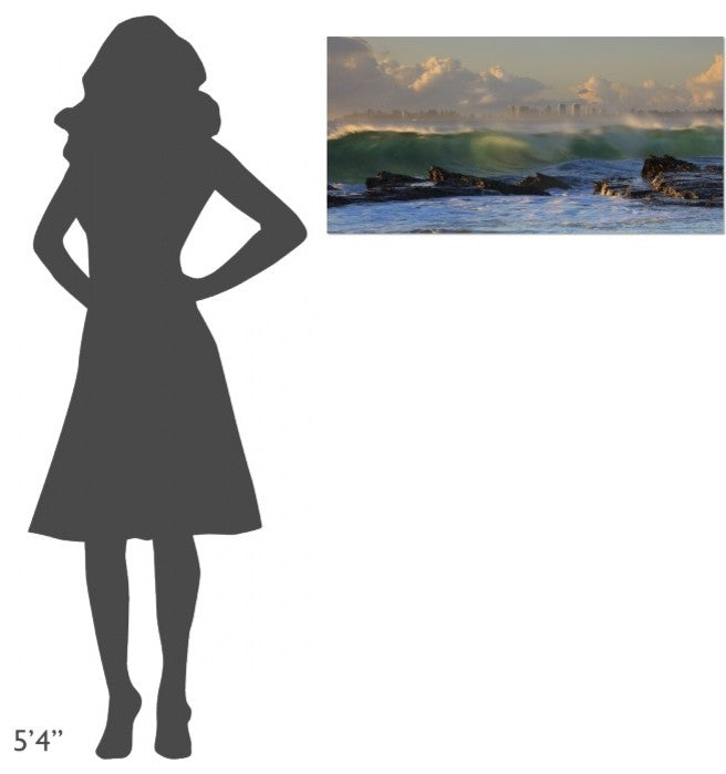 "The Wave" Stretched Canvas Giclee by Mel Brackstone, 36x18"