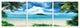 HomeRoots 24" Multicolor Canvas 3 Panels Beach Photo
